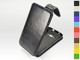 Відкидний чохол з натуральної шкіри для Samsung Galaxy J1 2016 моделі j120