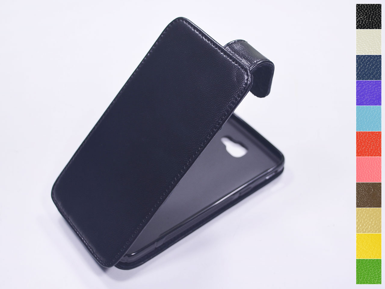 Відкидний чохол з натуральної шкіри для Samsung Galaxy J5 Prime G570F, фото 1