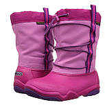Чоботи зимові для дівчинки сноубутсы / Crocs Kids Swiftwater Waterproof Boot (204657), Рожеві, фото 2