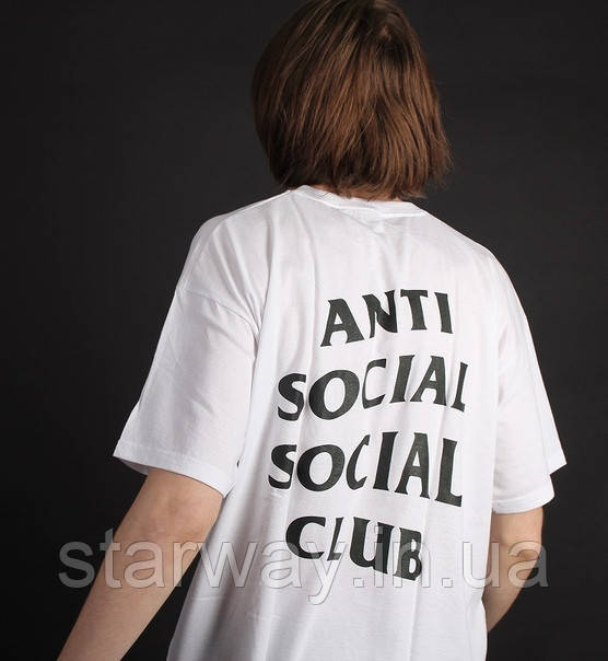 Стильна футболка з принтом anti social social club
