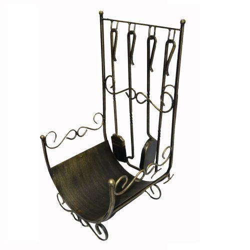 Набір для каміну з підставкою для дров 4