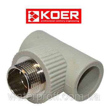 Трійник зовнішня різь 25х1/2" Czech Product, фото 1