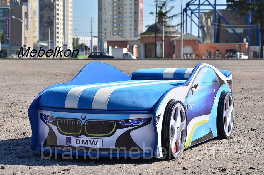 Детская кровать машина BMW Space белая - фото 9 - id-p431192137