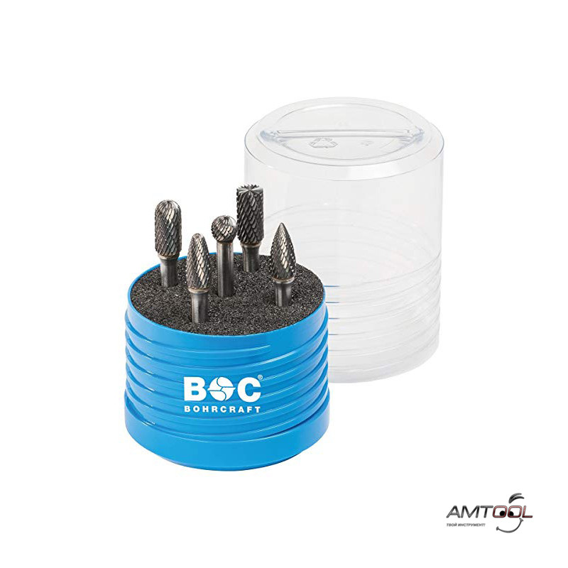 Набір твердосплавних борфрез 5 шт. - Bohrcraft 59011330006, фото 1