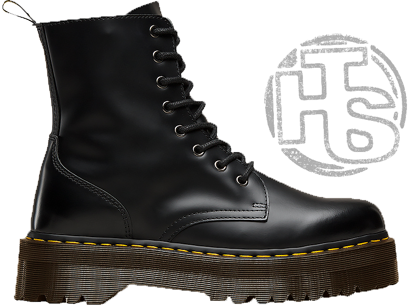 Женские ботинки Dr.Martens Jadon Black Polished Smooth Boots