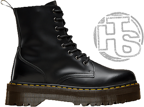 Жіночі черевики Dr.Martens Jadon Black Polished Smooth Boots (с мехом) 15265001