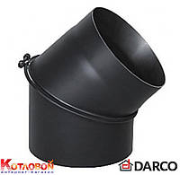 Отвод (колено) 45°/90° для дымохода из чёрной стали Darco