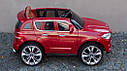 Дитячий електромобіль Джип M 2762 EBLRS-3, BMW X5 (mp4-монітор), колеса EVA, шкіряне сидіння, червоний лак, фото 3