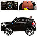 Дитячий електромобіль Джип M 2762 EBLR-2, BMW X5 (mp4-монітор), Шкіра, EVA гума, Амортизатори, чорний, фото 10