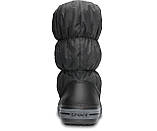 Чоботи зимові унісекс сноубутси непромокаючі дутики/Crocs Winter Puff Boot (14614), Чорні 35, фото 5