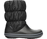 Чоботи зимові унісекс сноубутси непромокаючі дутики/Crocs Winter Puff Boot (14614), Чорні 35, фото 4