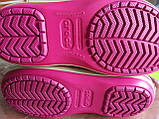 Чоботи зимові для дівчинки сноубутси непромокальні дутики/Crocs Winter Puff Boot (14614), Рожеві 37, фото 8