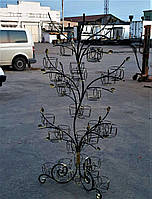 Дерево-9 с листьями, подставка для цветов на 40 ВЫСОКИХ чаш