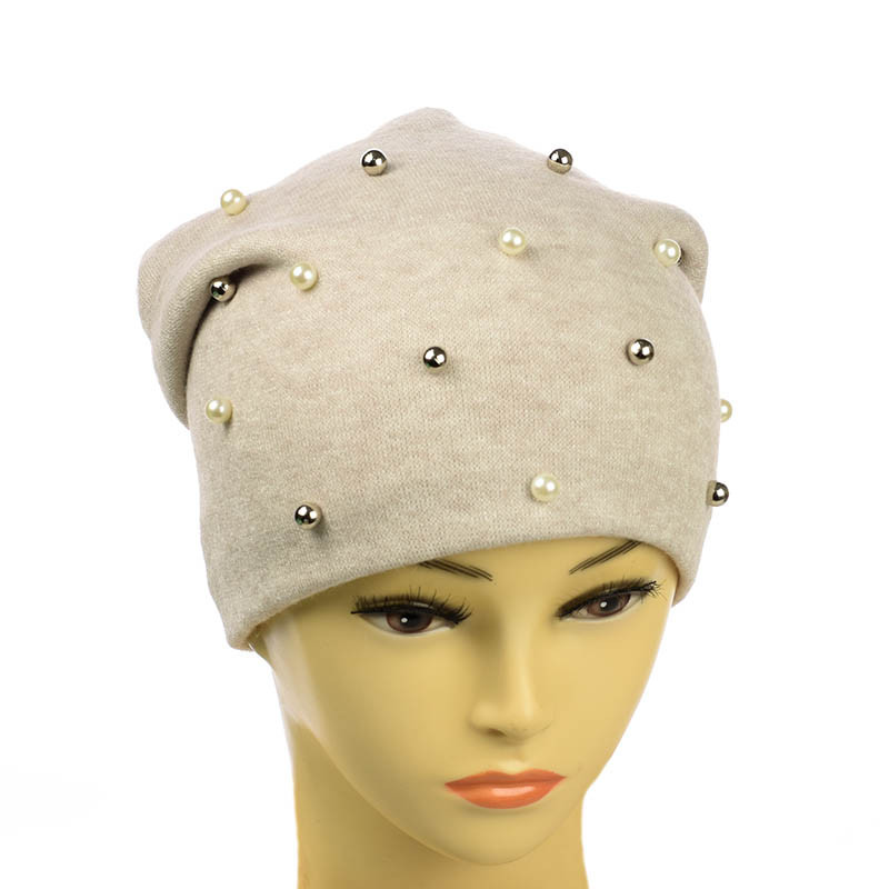 Зимова шапка з ангори "Бусинки"