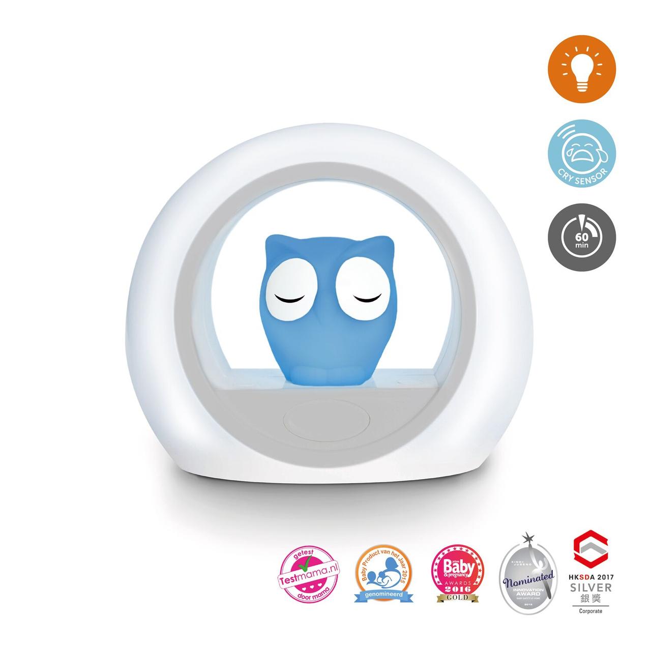 ZAZU — Дитячий нічник зі звуковою активацією, Совеня Лу (колір блакитний), фото 1