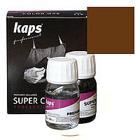 Краска для обуви + средство для подготовки к покраске Kaps Super Color + Preparer 25 ml 168 Whisky