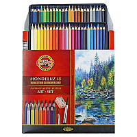 Набір акварельних олівців кольорових 48 шт. KOH-I-NOOR 3713 Mondeluz