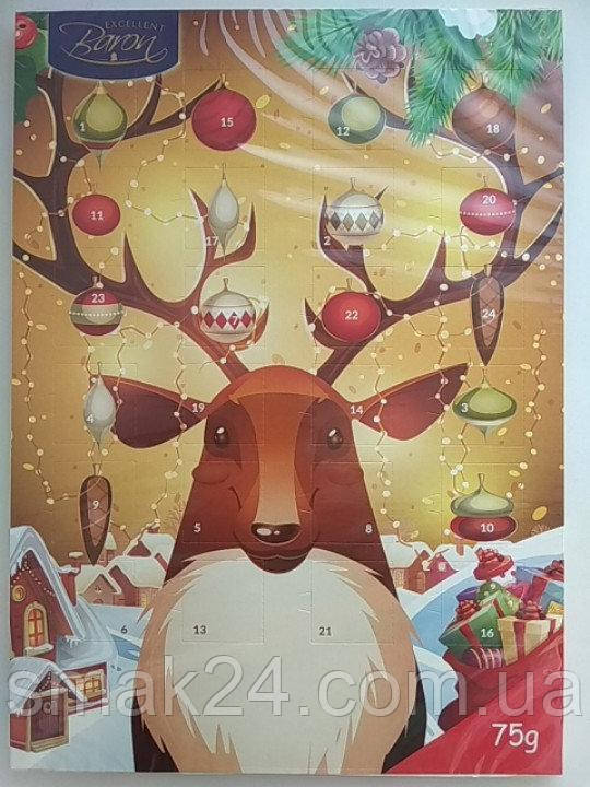 Шоколадний адвент-календар Baron Польща 75 г