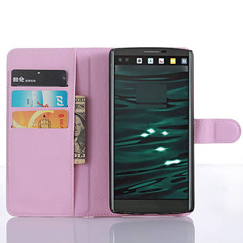 Чохол-книжка Litchie Wallet для LG V10 H961 / H962 Світло-рожевий