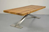 Стол обеденный «Full»,180*80 см, деревянный стол на металлическом подстолье, стол для дома, стол на кухню