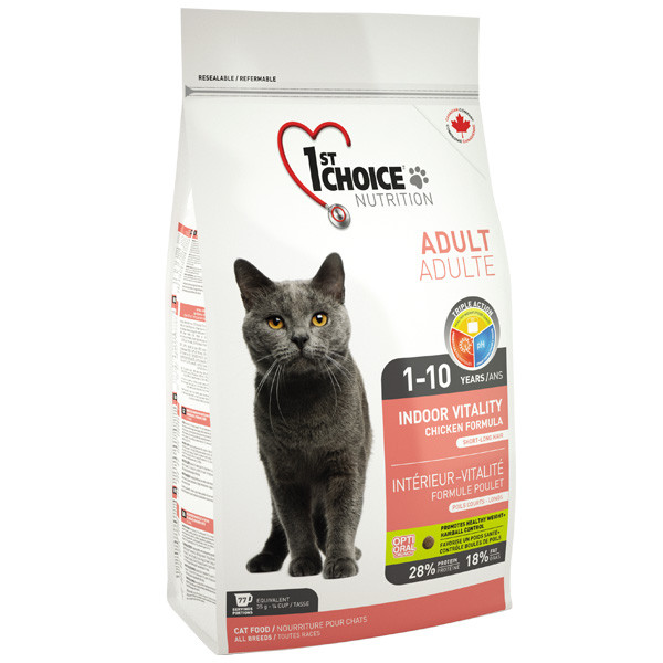 Сухий корм 1st Choice Indoor Vitality Adult для котів всіх порід з куркою, 10 кг