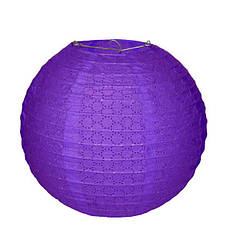 Підвісна китайський ліхтарик з візерунком, колір фіолетовий, d-25 см