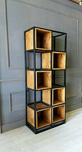 Стелаж «Loft Mini» книжковий шафа, полиця, книжкова полиця, зонування простору, зонування приміщення