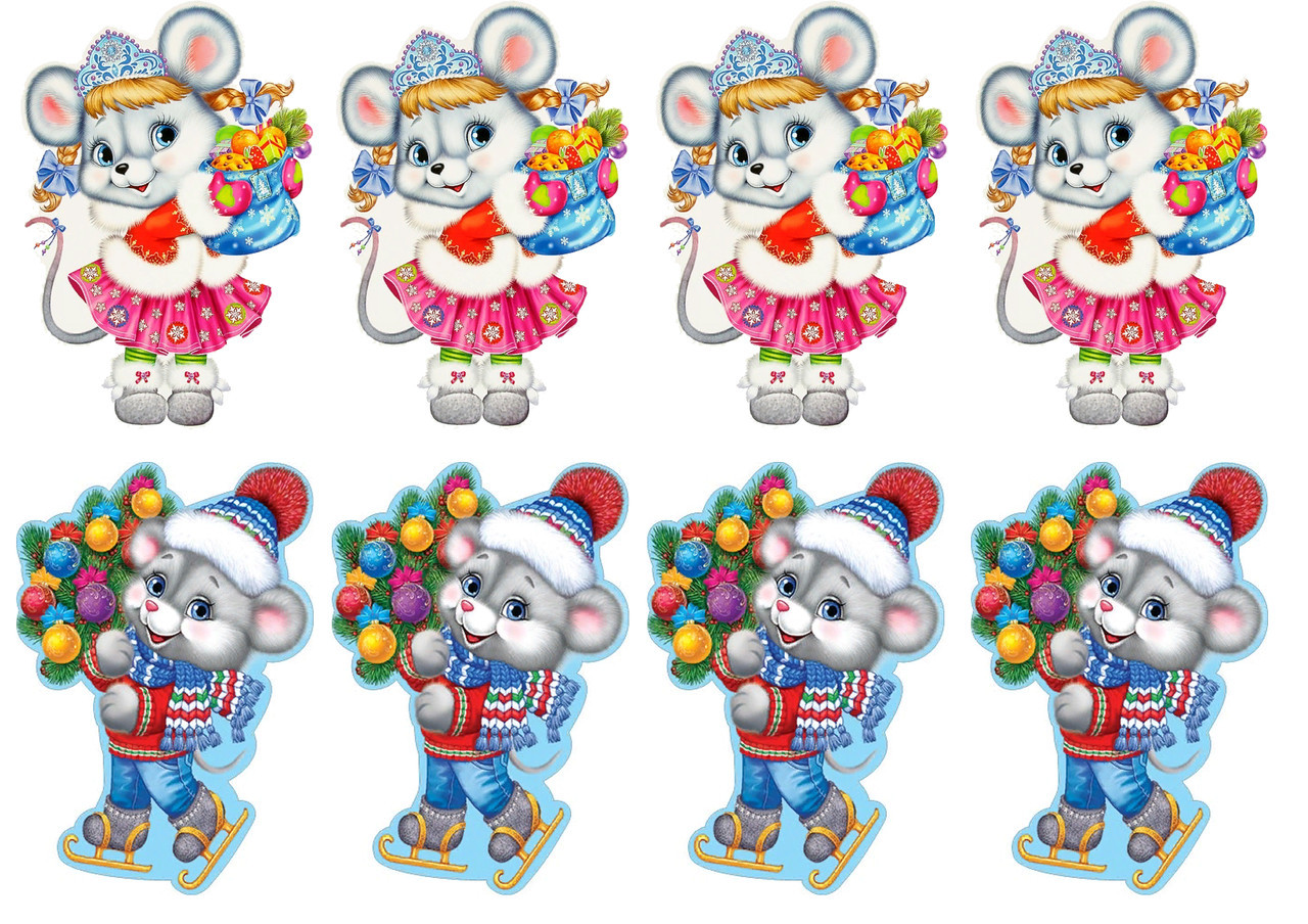 Вафельна картинка новорічна, 2020 г., фото 1