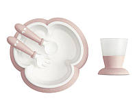 Babybjorn - Набор для кормления Powder Pink (кружка + тарелка + ложка и вилка)