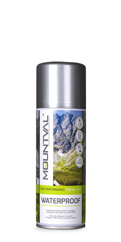 Водовідштовхувальний спрей для одягу, взуття та аксесуарів Mountval Waterproof, 200 мл, фото 1
