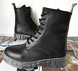 Легендарні! Dr. Martens Jadon жіночі зимові шкіряні черевики на платформі зі шнурівкою чорні мартенси 36 р, фото 2