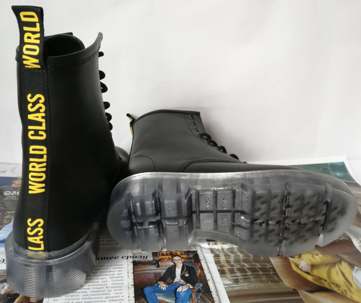 Легендарные! Dr. Martens Jadon женские зимние кожаные ботинки на платформе с шнуровкой черные мартенсы 36 р - фото 8 - id-p1073902569