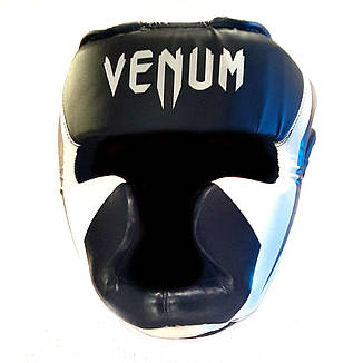 Шолом боксерський Venum з відкритим підборіддям із натуральної шкіри, фото 2