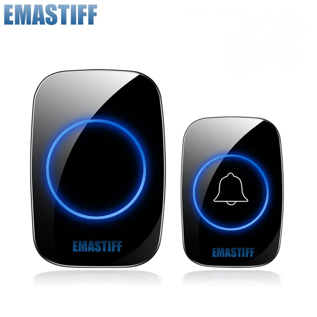 Дверний бездротовий дзвінок Emastiff з живленням від батарейок, кнопка виклику