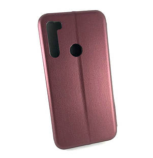 Чохол для Xiaomi Redmi Note 8 книжка боковий з підставкою протиударний Luxo Wallet бордо, фото 2