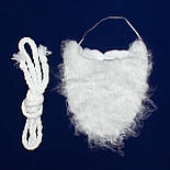 Карнавальний костюм "Санта Клаус" (Дід Мороз) для дорослого 180см, вельвет, червоний з білим (462414), фото 6