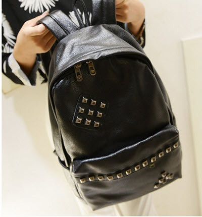 Велий міський рюкзак для школи із заклепками