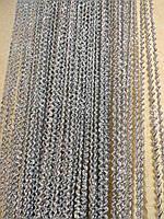 Виті нитки-спіралі однотонні кольори сталь із люрексом