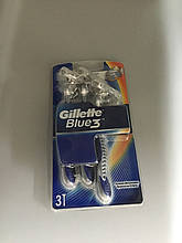 Набір одноразових станків для гоління Gillette Blue3 3 шт в упаковці