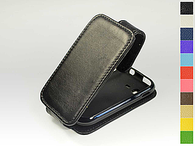 Відкидний чохол з натуральної шкіри для Samsung s5300 Galaxy Pocket