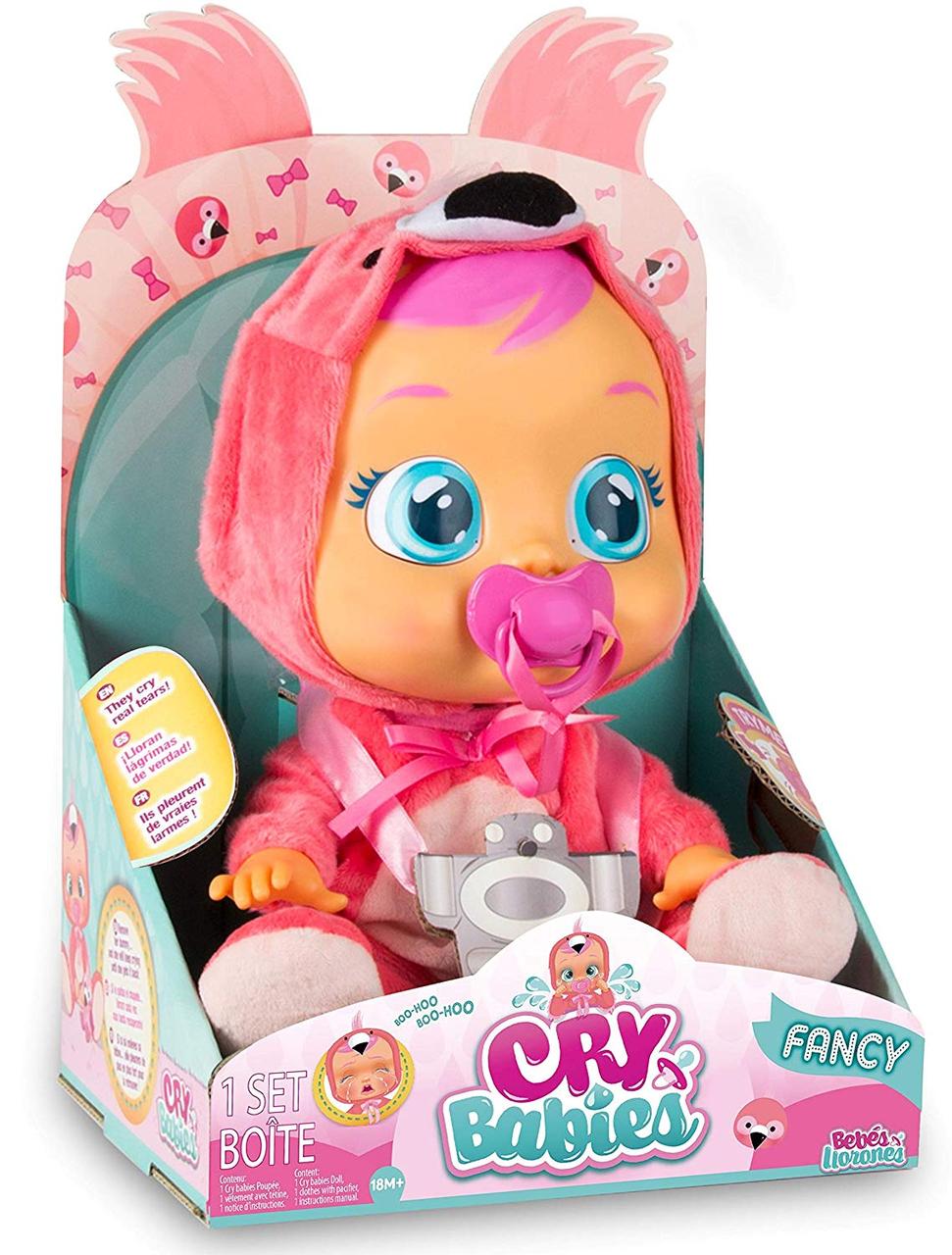 Cry Babies Інтерактивна лялька пупс дитини, що плаче, Фенсі фламінго Fancy Baby Doll