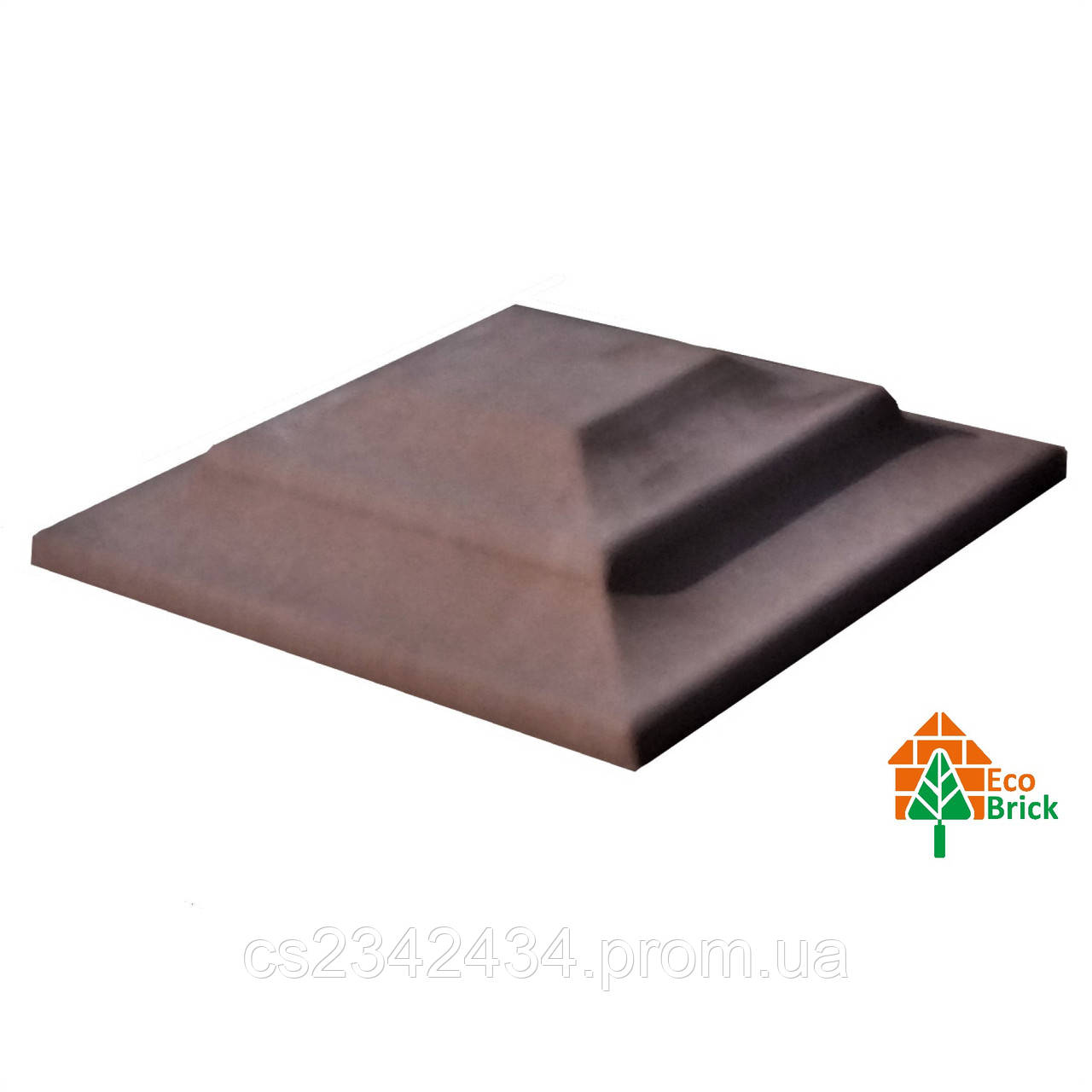 Кришка для паркана «КАРПАТИ» 310х310, колір коричневий, вага 15 кг
