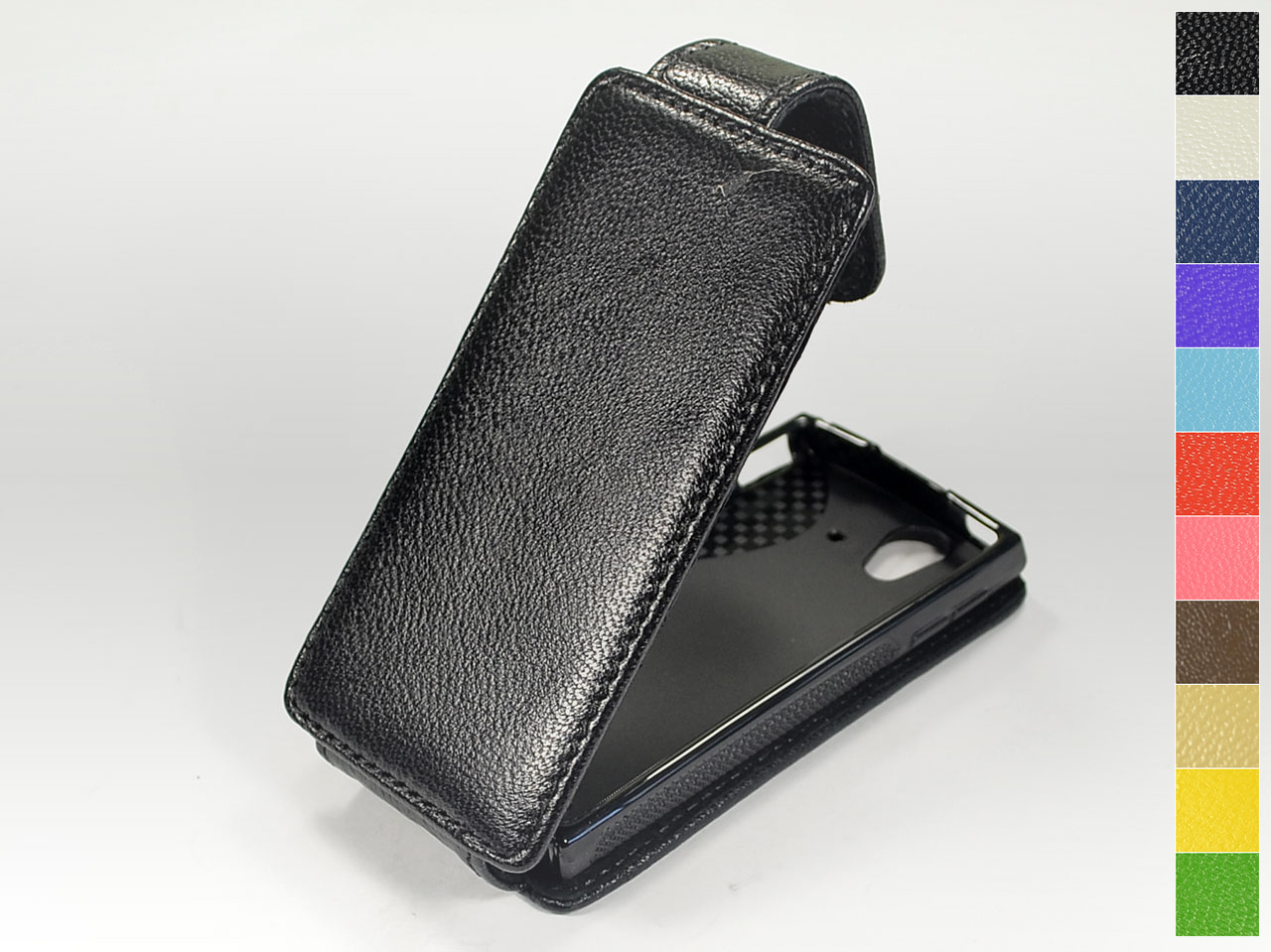 Откидной чехол из натуральной кожи для Sony Ericsson Xperia Ray (st18i) - фото 1 - id-p500382613