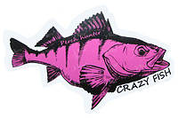 Наклейка Crazy Fish Rerch Hunter 140*86мм PH-PW розовая на белом