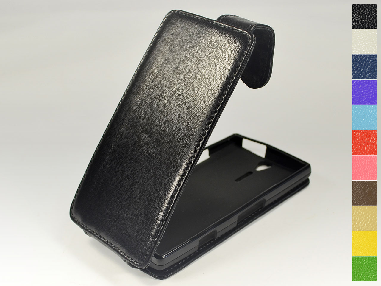 Откидной чехол из натуральной кожи для Sony Xperia S (lt26i) - фото 1 - id-p422036808