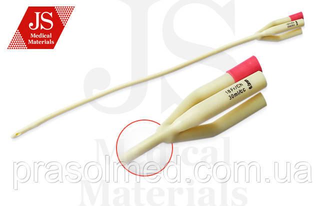 Катетер Фолея JS, 3-х ходовий (Fr 20), фото 1