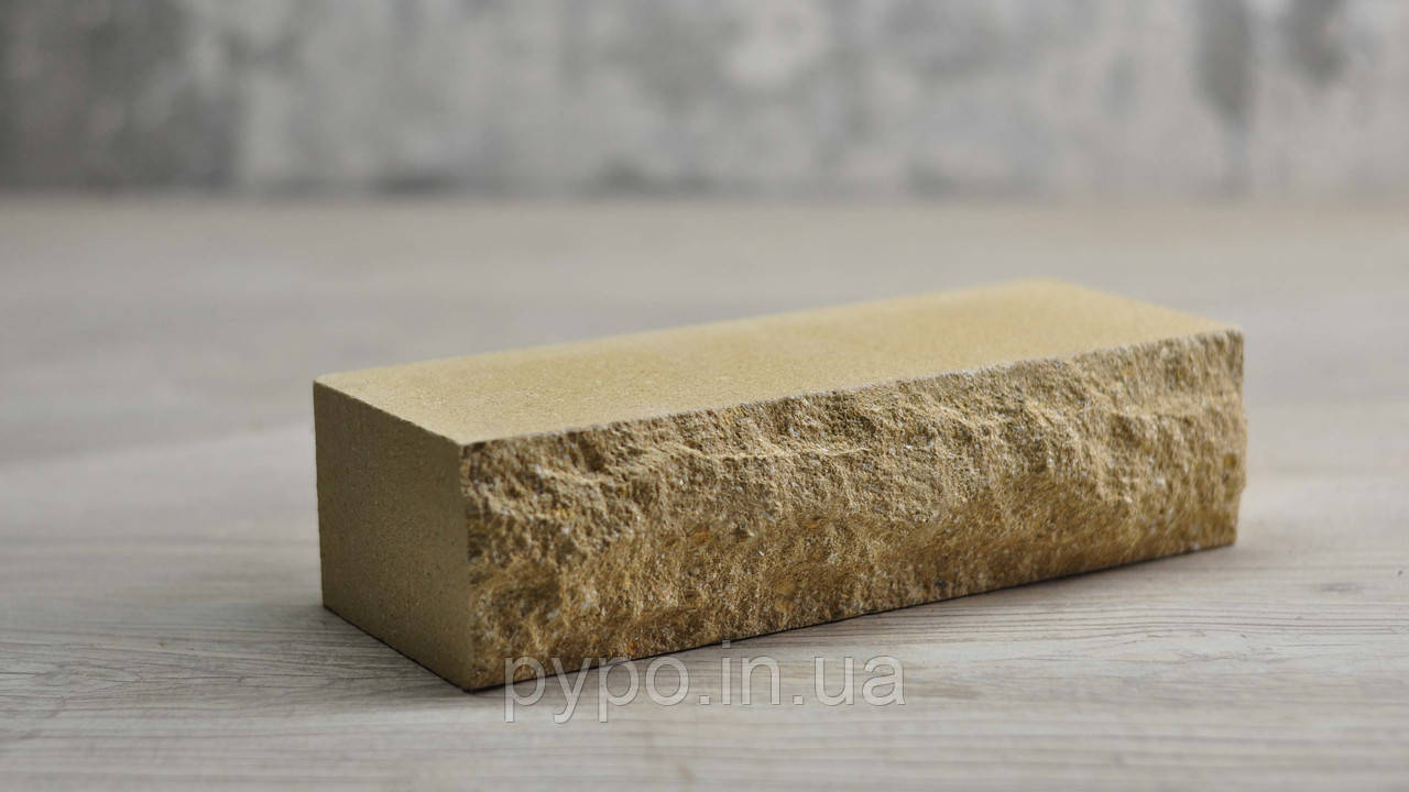Цегла рвана скеля стінова Кремовий "Slim Stone"., фото 1