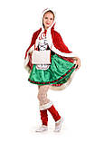 Дитячий карнавальний костюм Герда новорічна на зріст 120-130 см, фото 2