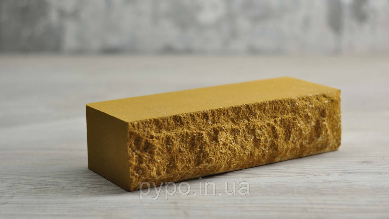 Цегла рвана скеля стінова Лимон "Slim Stone".