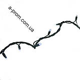Гірлянда вулична "Нитка" (String) Premium 100LED 10м, чорний/білий провід (каучук), світлодіодна біла (тепла), фото 6